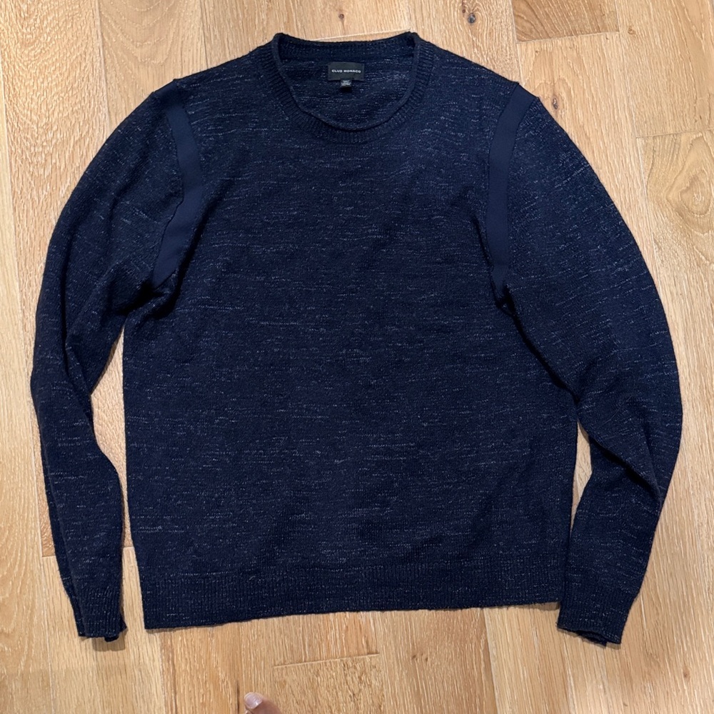 Club Monaco Men's Navy Crewneck Sweater